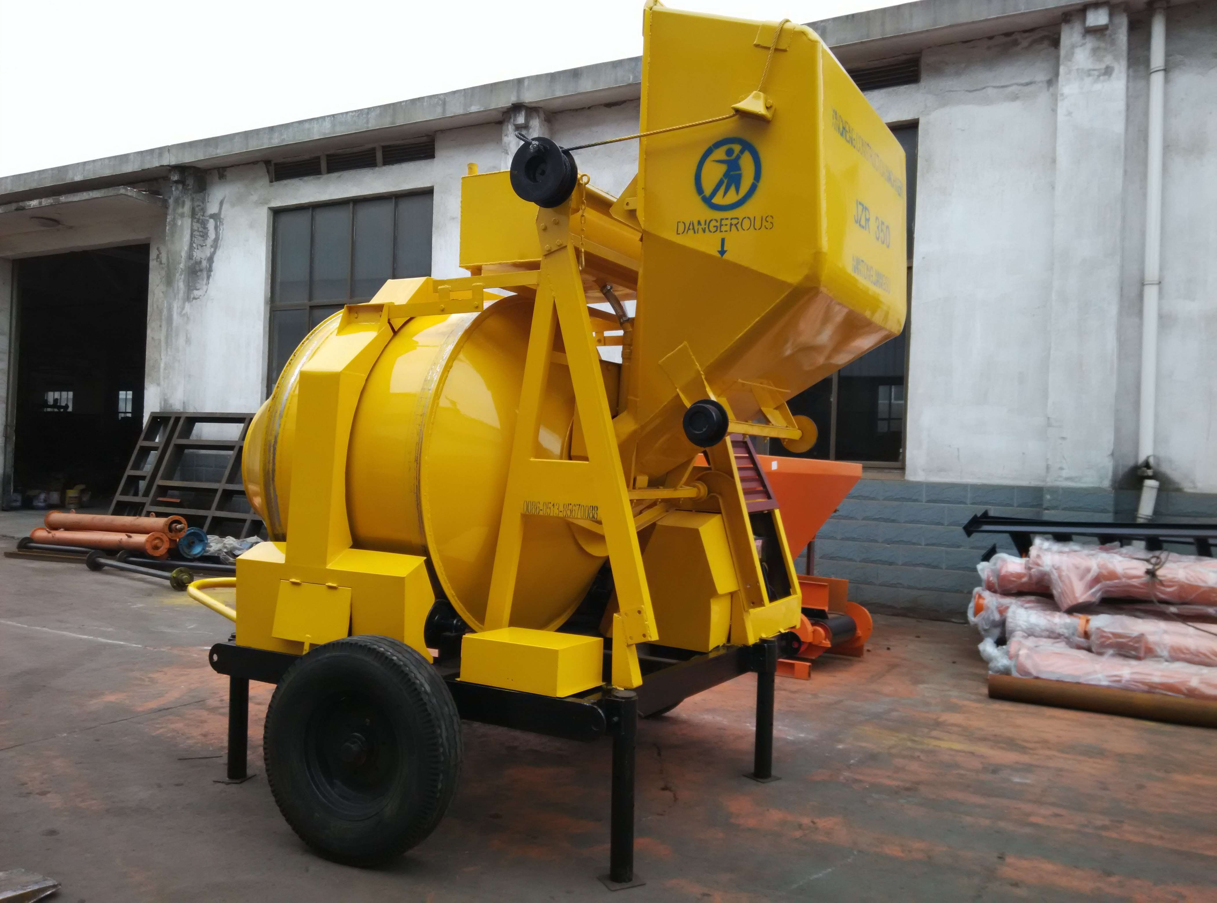 High Quality Mini Portable China Self Loading 13 M3 Concrete Mixer JZM350