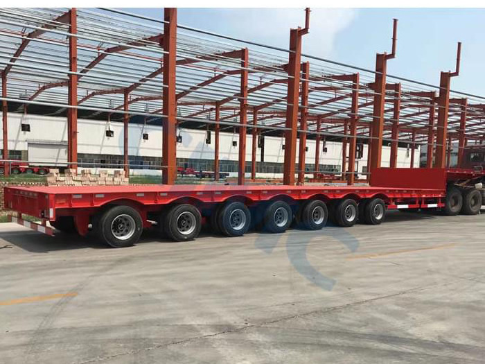 China Supplier CIMC 2 Axles Flatbed Semi Trailer 40 Feet Flatbed Semi Trailer