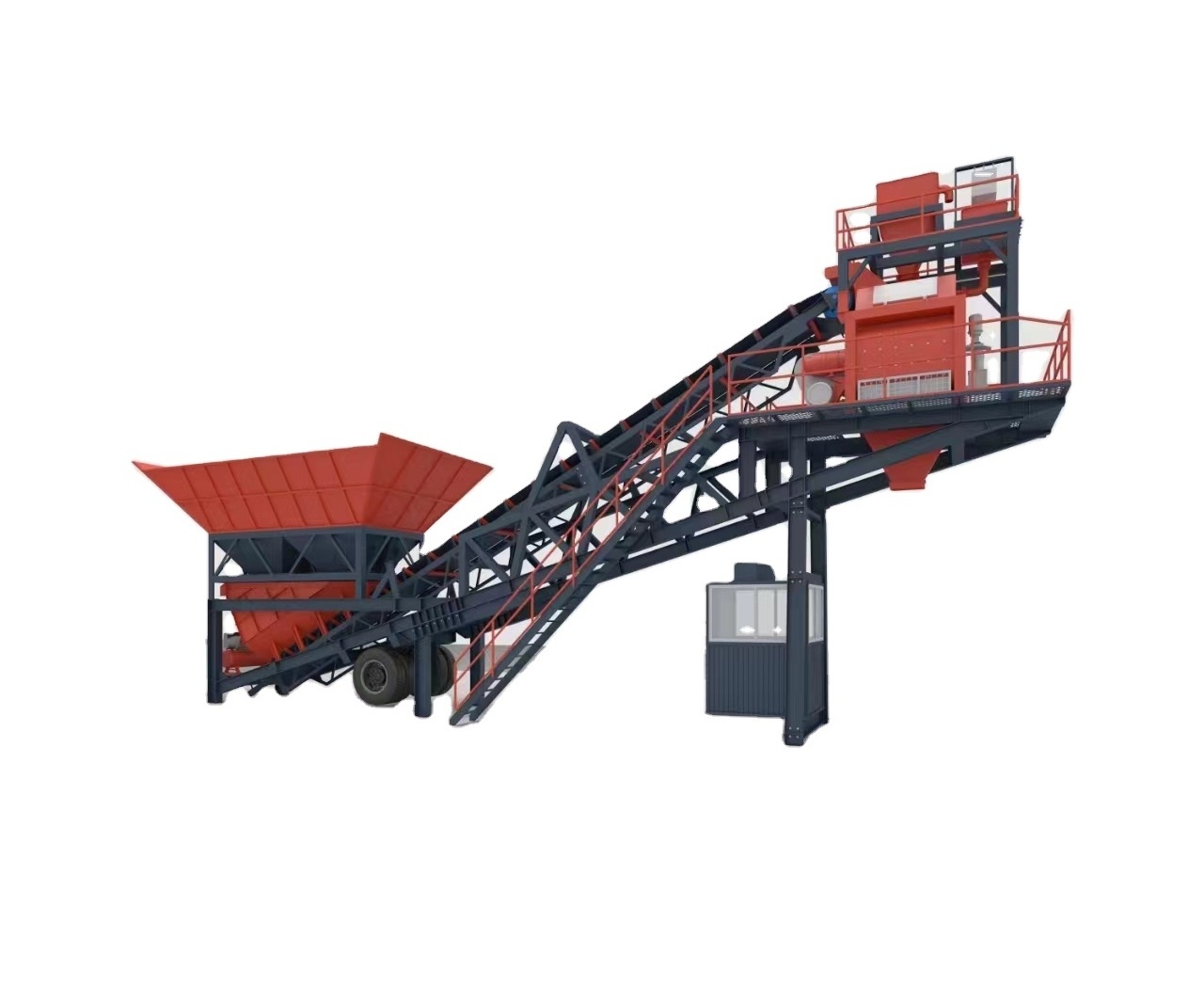 China Best Supplier 60CBM/H Mobile Concrete Batching Plant HZS60Y Best Price