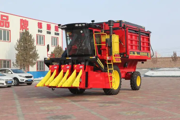 Borshiran Self-Propelled Agricultural Machine 4MZ-3A 3 Rows Cotton Picker in Farm