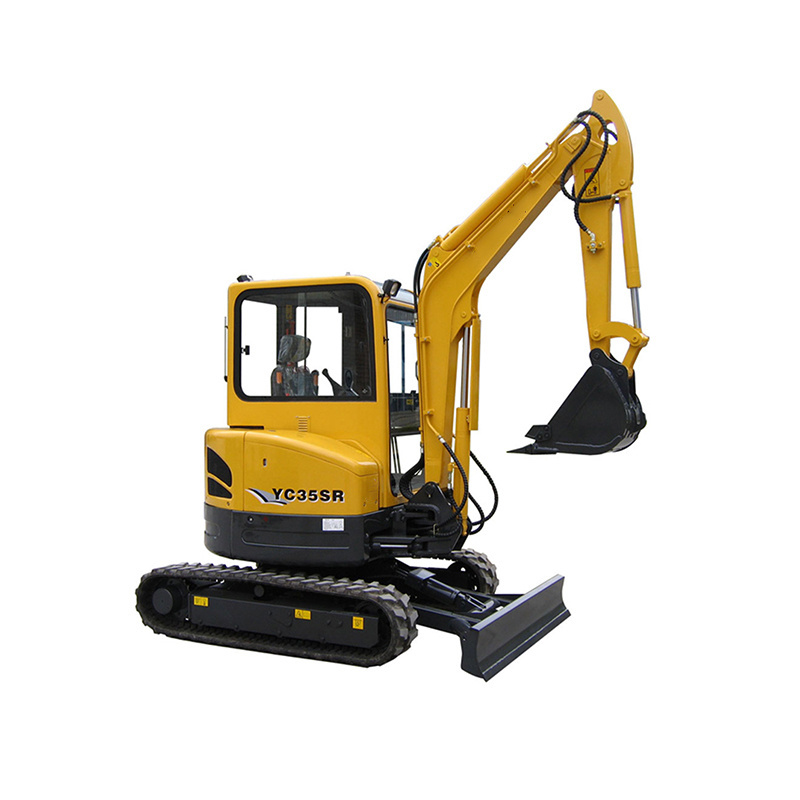 Hydraulic Small Mini Crawler Digger Excavator Yuchai Excavator 3.5 ton YC35SR with Rock Bucket for Sale