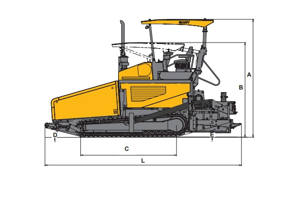 SSP Series Asphalt Paver 8.2m Paving Machine Concrete Paver SSP80C-8H EXTENDING SCREED for Sale