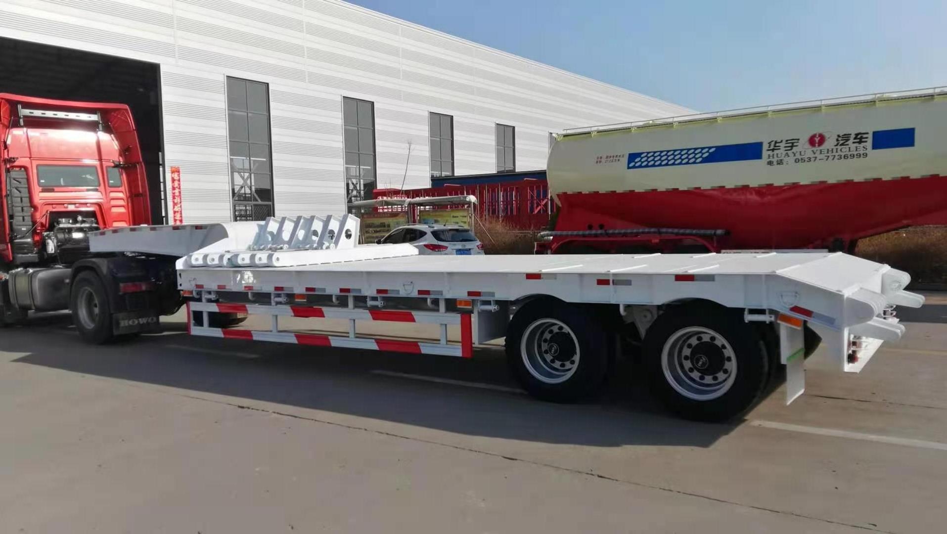 3 Axle 4 Axle 40T 60T Flatbed Flat Bed Container Semi Trailer Used Truck Trailer in Africa