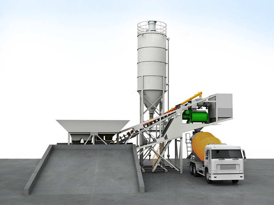 Soil Stabilizer HZS120K 120m3 Concrete Batching Plant Low Price From Top Factory