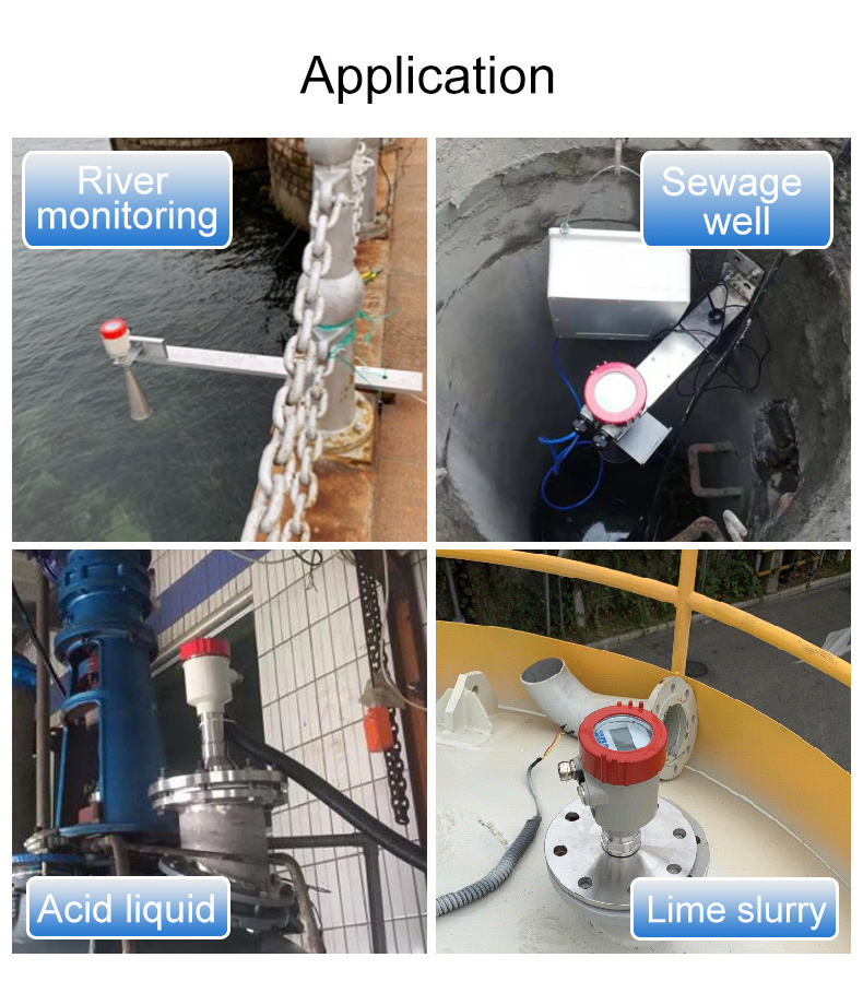 Level meter to water tank level indicator boiler survey radar level sensors transmitter for water