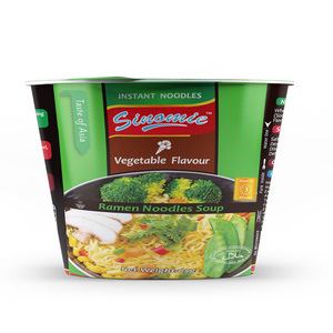 SINOMIE Brand Manufacturer Wholesale Private Label HALAL Ramen 3 Minutes Noodle Hot Pot Vegetable Flavor Instant Bowl Noodles