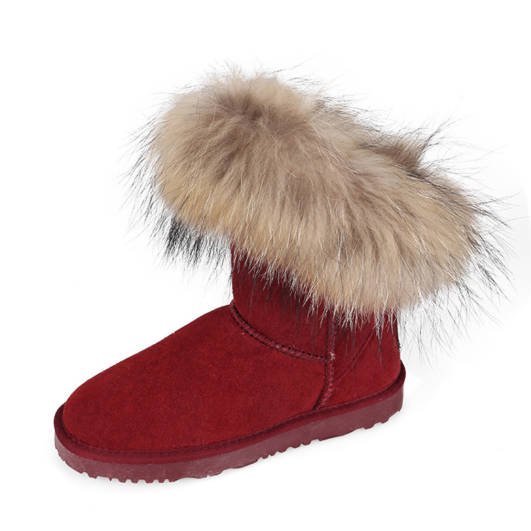 Wholesale 100% australia sheepskin women fur winter boots custom logo boots