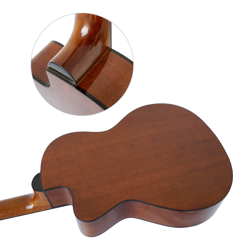 Chinese Aiersi brand hot selling cutaway promotion price natural color electric classical guitar