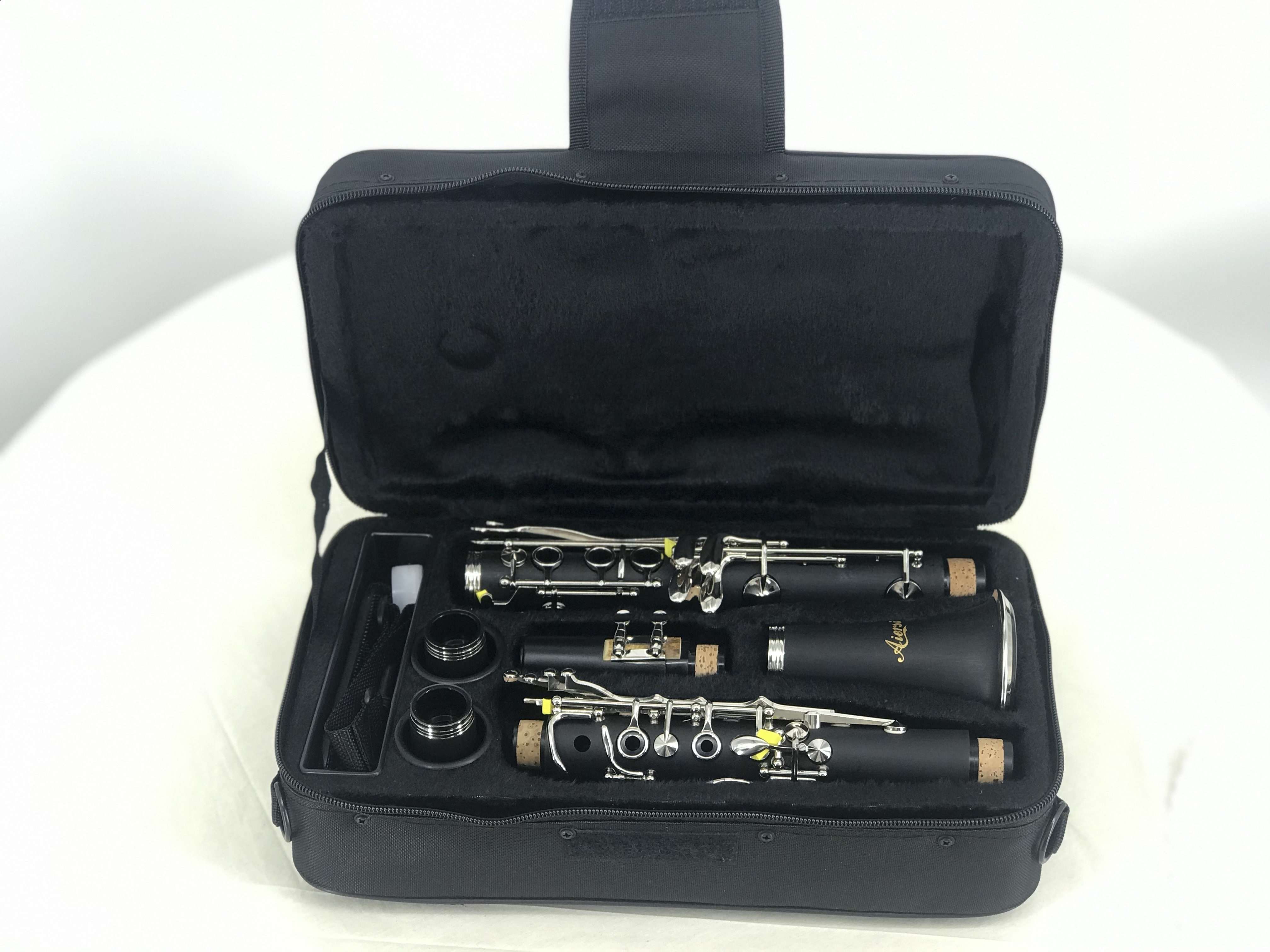 Nickel Plated Hard Rubber Made 17 Keys Black Color Clarinet in Bb Tone woodwind musical instrument