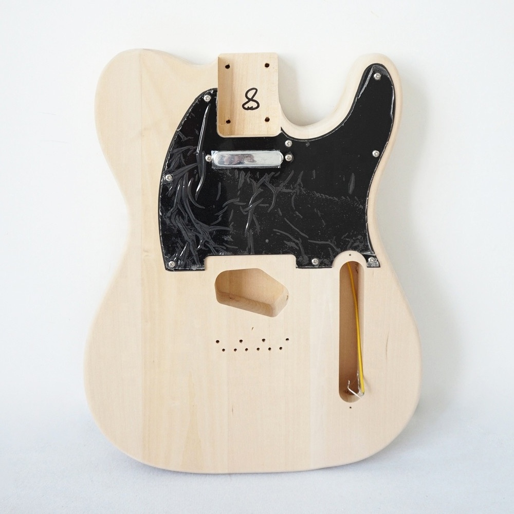 Diy Electric Guitar kits Solid Basswood Body  Maple Neck full pack unfinished electric guitar making kit