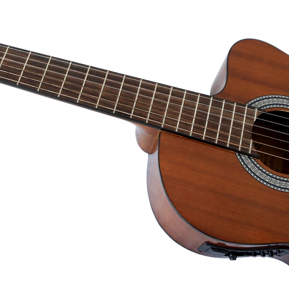 Chinese Aiersi brand hot selling cutaway promotion price natural color electric classical guitar