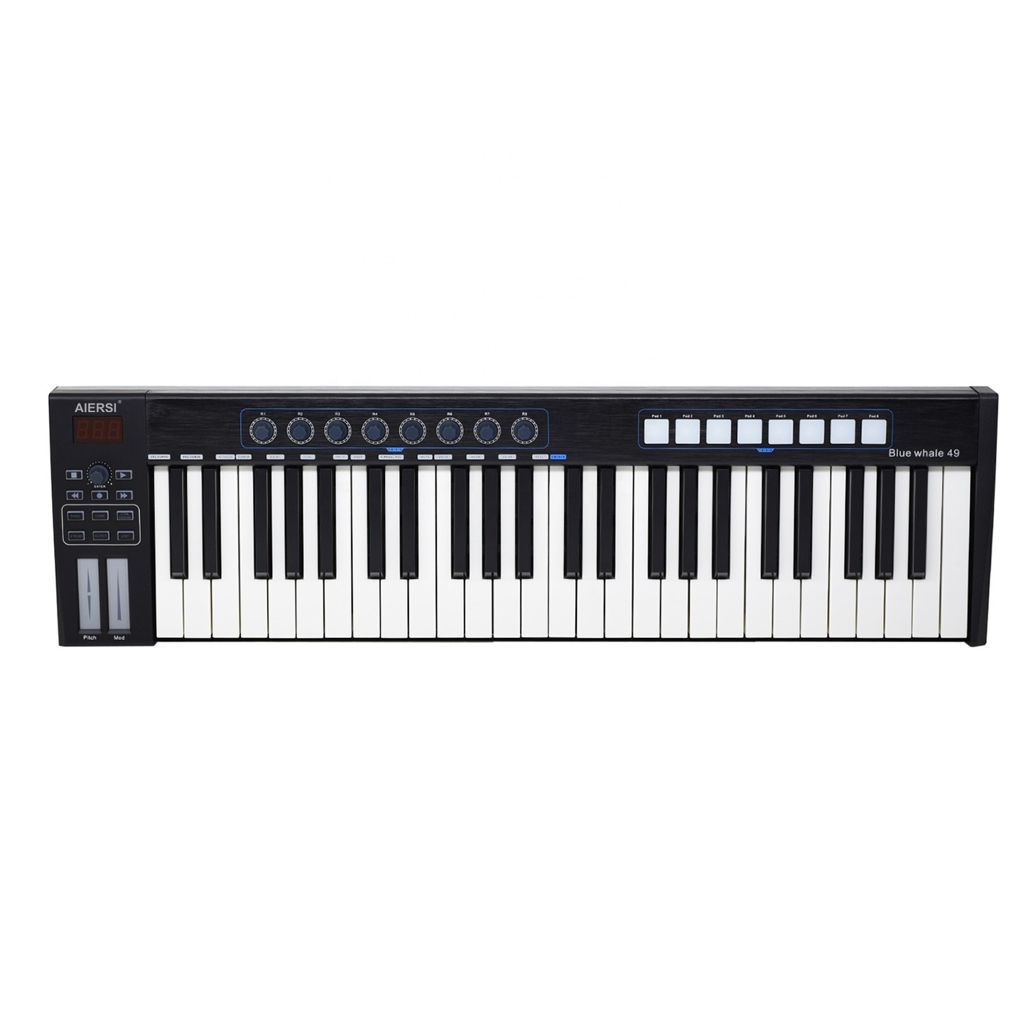 Aiersi brand USB MIDI pad controller mini piano keyboard 49 semi-weighted small keys midi keyboard piano