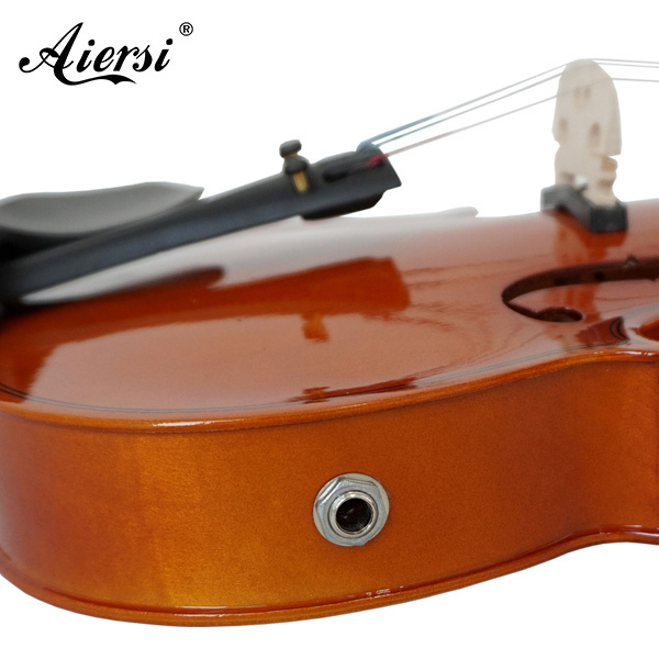 Wholesaler price jujube wood electric violin with 2 pickup for students