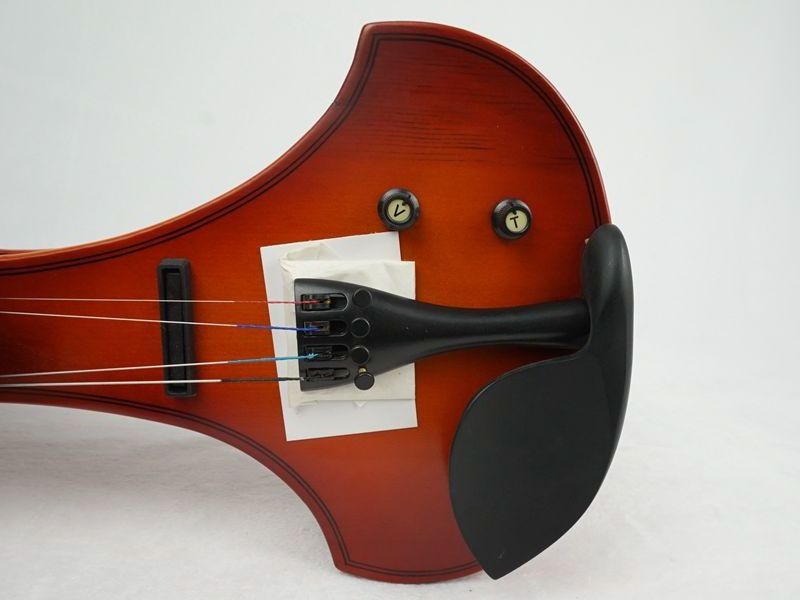 Popular mixed color gloss beginner electric violin with case