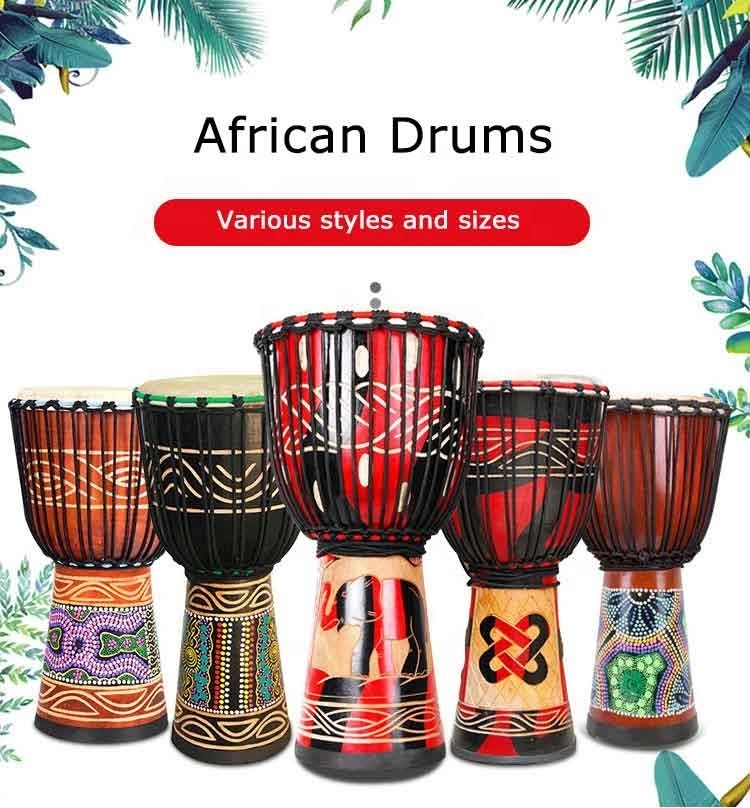 Colour ABS Material Portable percussion instrument 8 Inch African drum djembe hand drum 8 inch 10 inch 12 inch