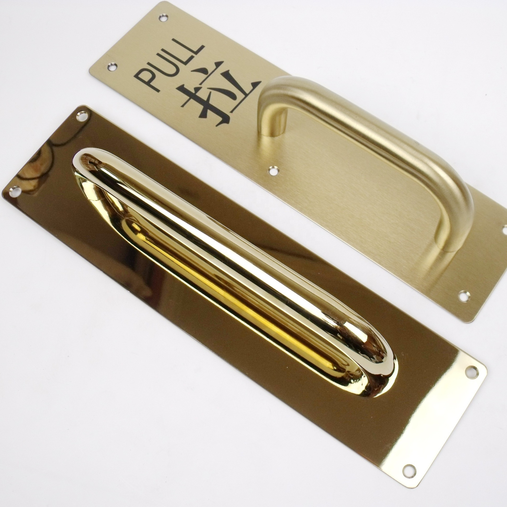 Door Finger  Kick Plates Stainless Steel Door Finger Push Plate Standard Square Corner