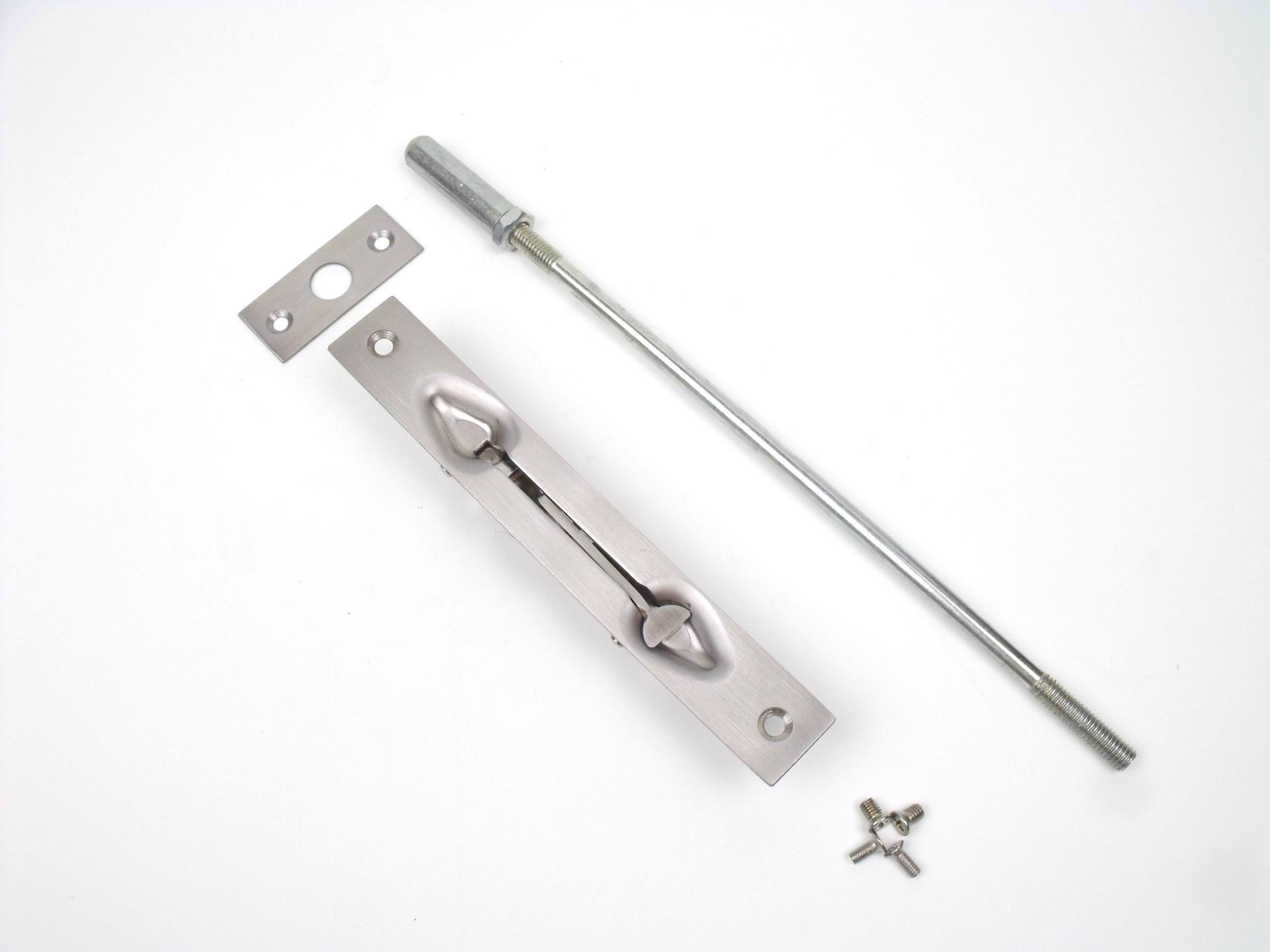 304 Stainless Steel extension flush bolt Security Door Guard Lever Action Flush Latch Slide Bolt Lock