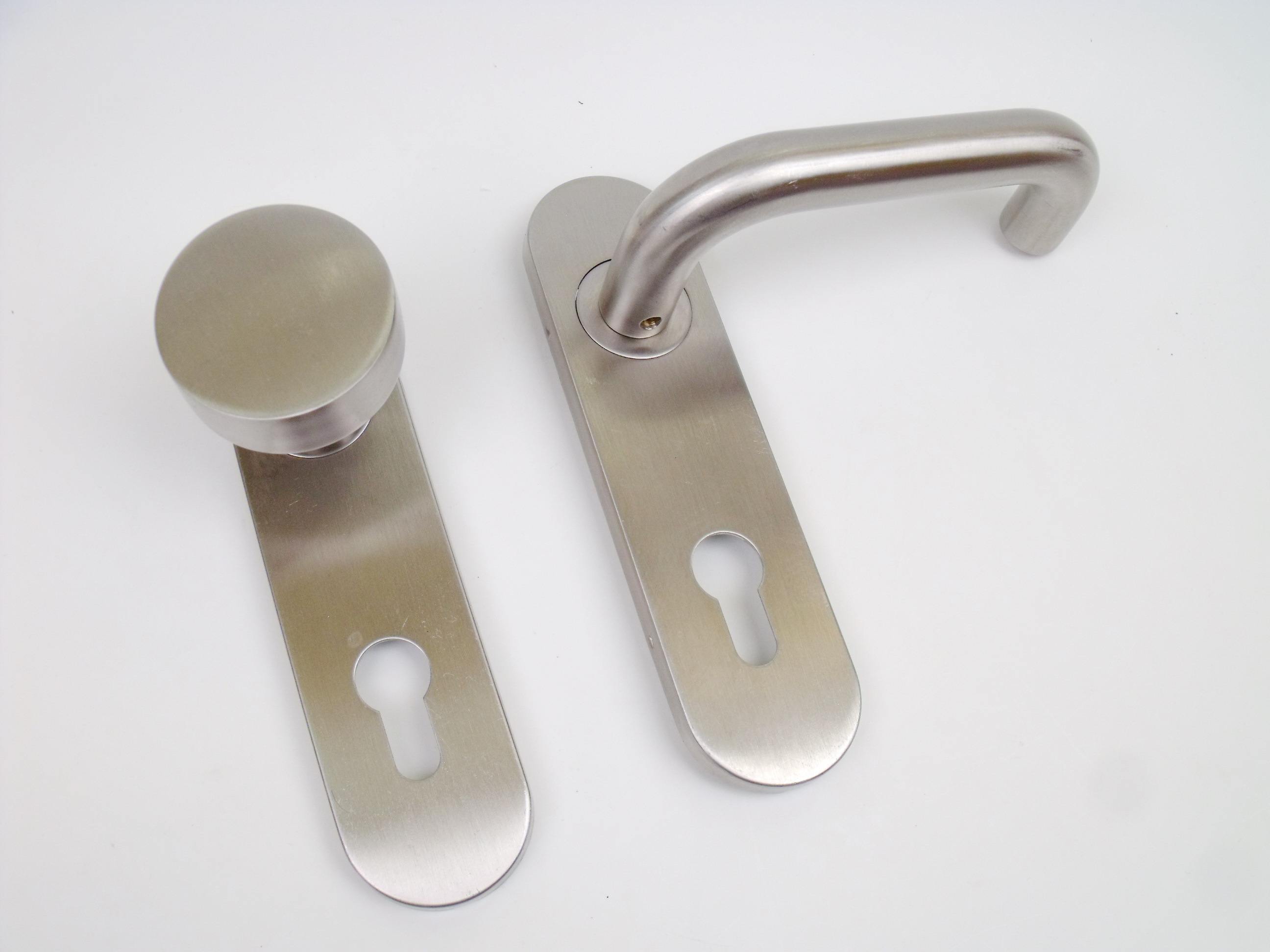 Square Escutcheon Plates, Euro Cylinder, #304 Stainless Steel, Front & Back Lock Covers