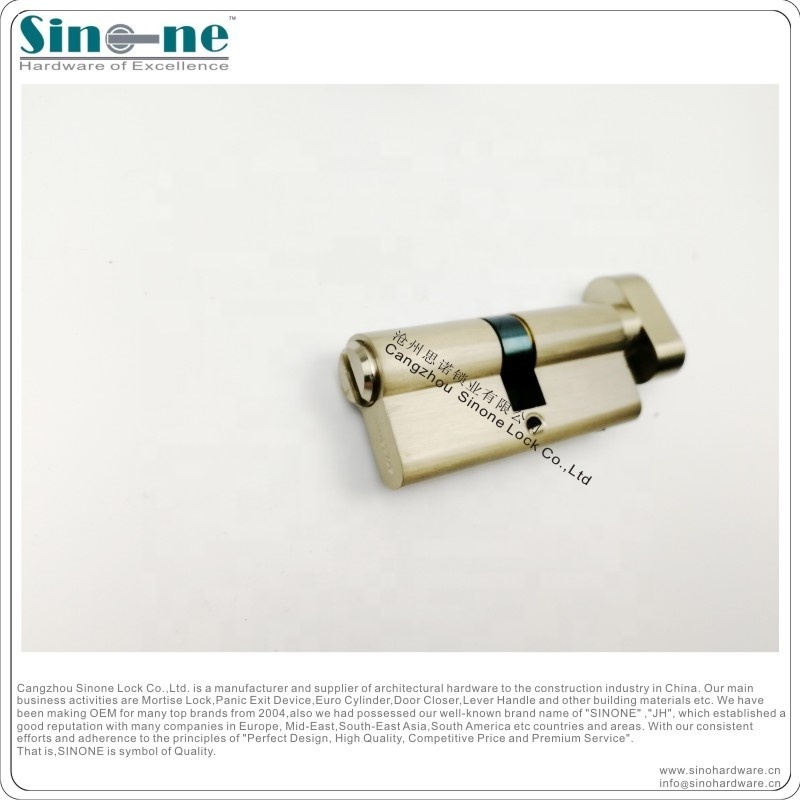 DIN Bathroom Cylinder lock Privacy Cylinder lock EN1303 Fire Rated Door Lock Cylinder 60mm 70mm 80mm 90MM for washroom door