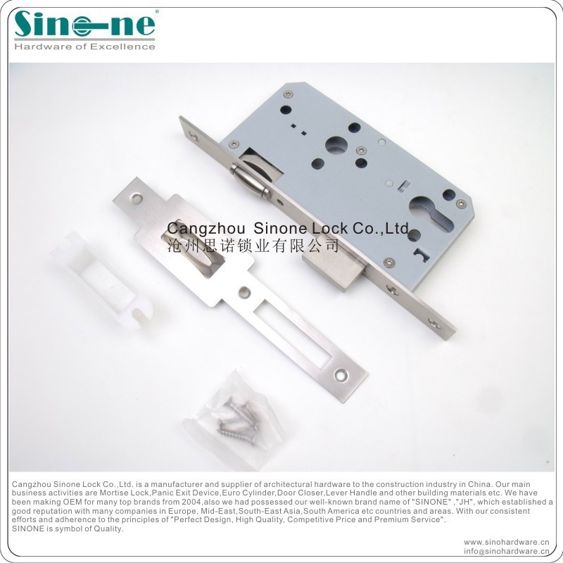 design conforming to CE standard Euro Standard DIN Mortise Roller lock roller latch and deadbolt SS304 Round/Square faceplate Germany Quality