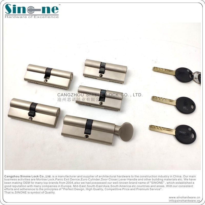 High Security pin in pin Solid ALL Brass profile CYLINDER Euro standard for door mortise sash lock 60-120mm Customized size