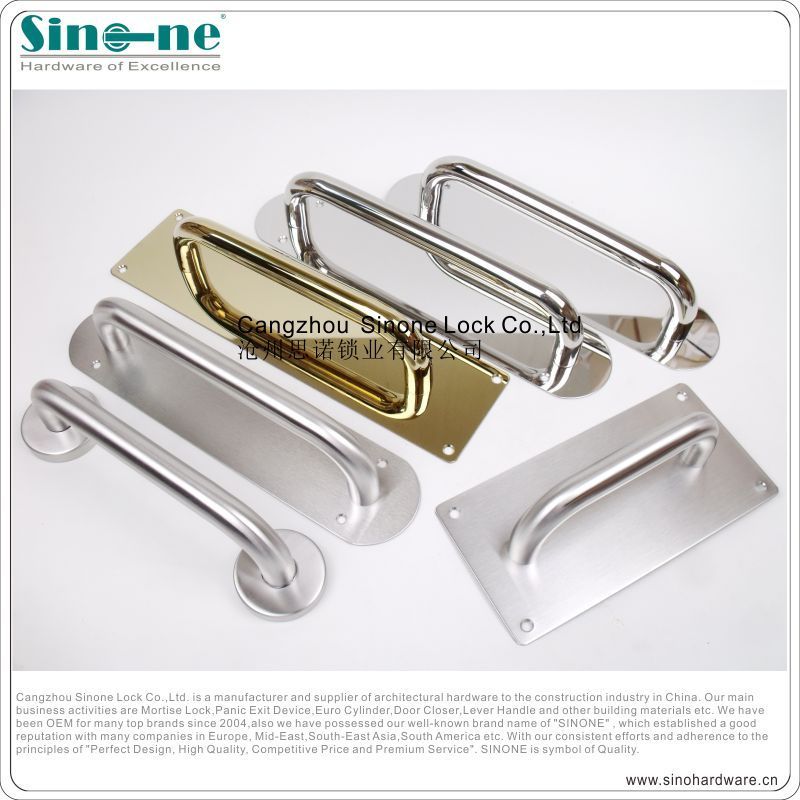 Door Finger  Kick Plates Stainless Steel Door Finger Push Plate Standard Square Corner