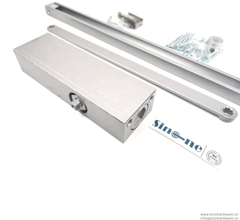 Door Closer Track arm type High quality aluminium material with removable Stainless Steel Square Cover/Square model