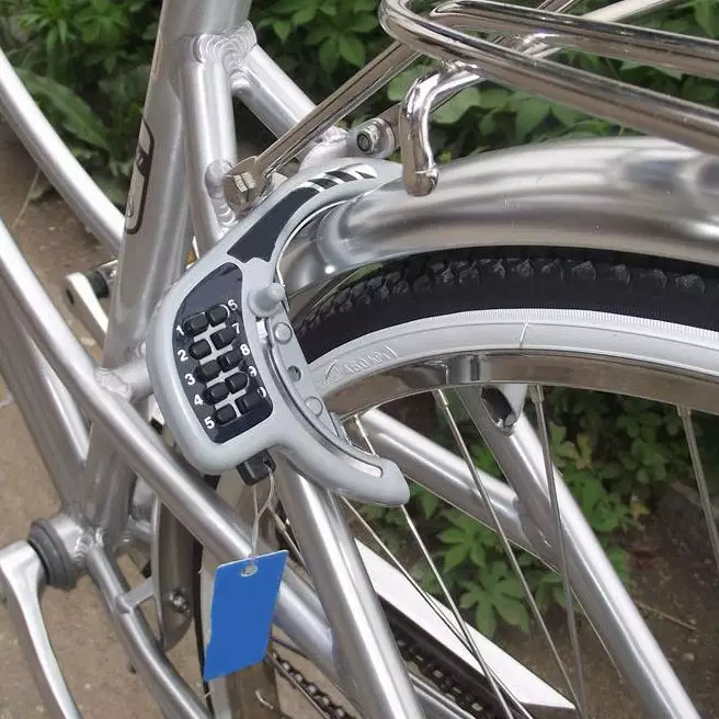 4 digit password Bicycle mountain/road/city sharing bike lock clamp lock Horseshoe ring frame lock