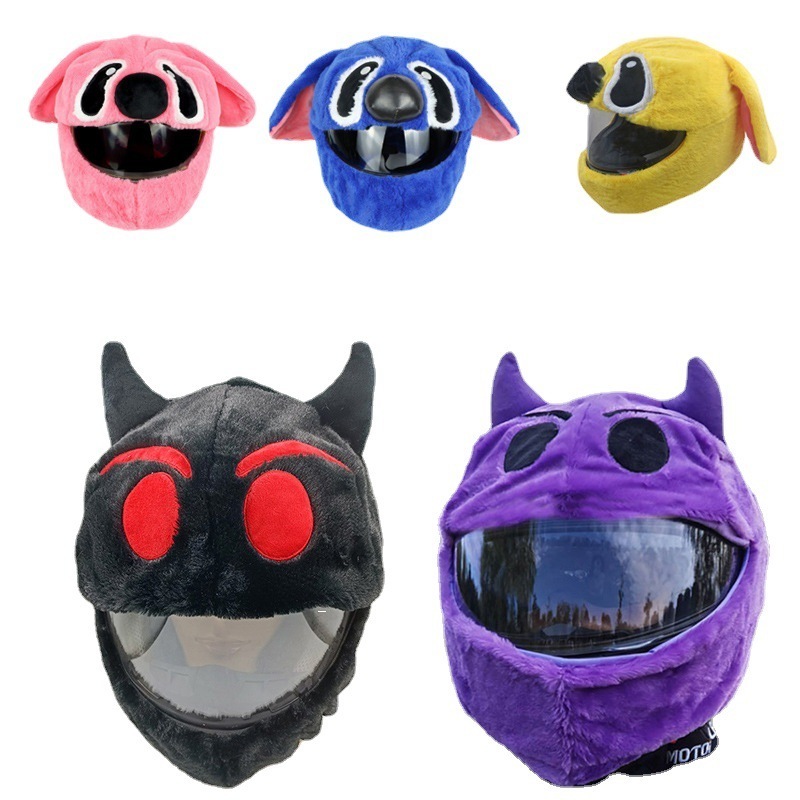 Variable designs Cartoon helmets decoration Demon motorcycle motorbike helmet cover funny