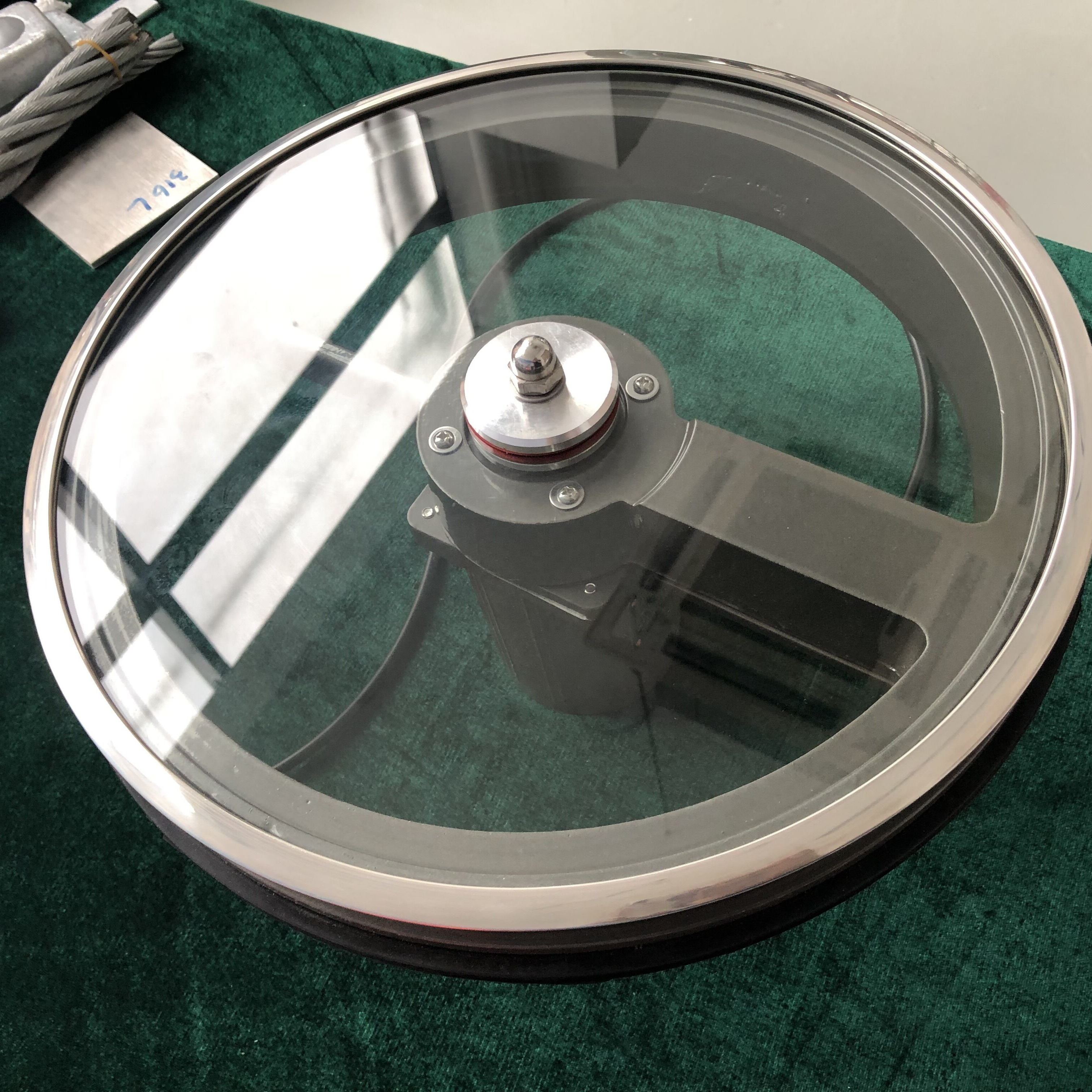 Marine clear view screen  with customized diameter and electro-thermal ice-unfreezing device  for all-weather navigation.