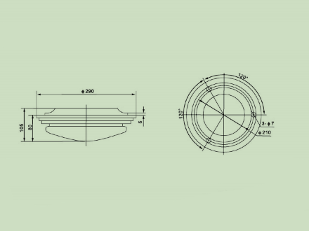 Good quality Sinooutput marine single-bulb ceiling light model CPD1-1 60W steel material