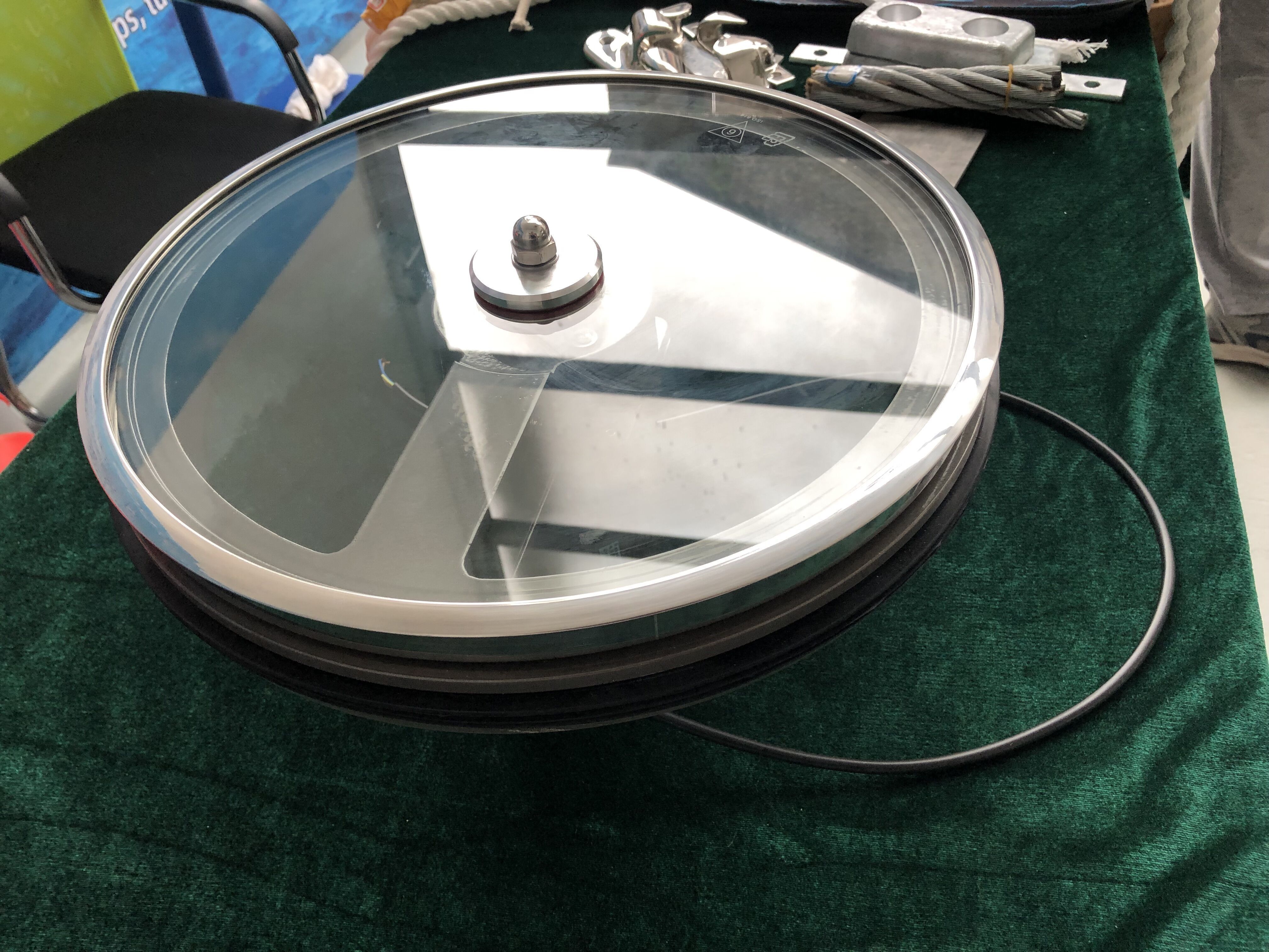 Marine clear view screen  with customized diameter and electro-thermal ice-unfreezing device  for all-weather navigation.