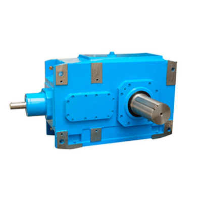 Right-angle helical-bevel gearbox/gear speed reducer solid shaft output hollow shaft output