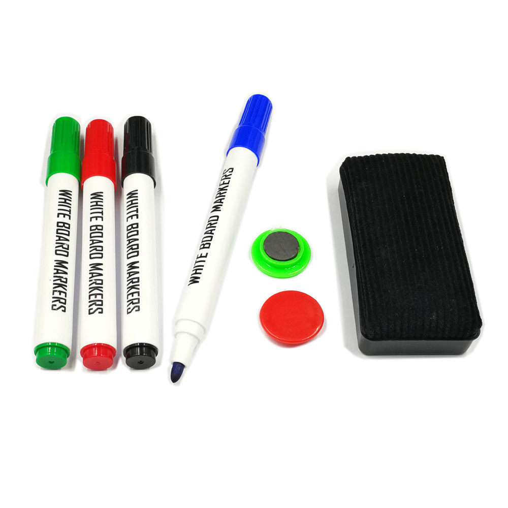 2021 Hot Sell Dry erase whiteboard marker pen set with magnets and eraser suitable for school, office and daily