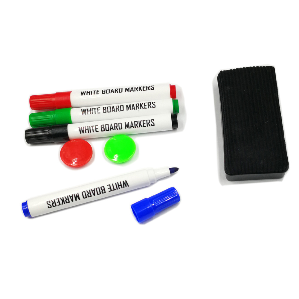 2021 Hot Sell Dry erase whiteboard marker pen set with magnets and eraser suitable for school, office and daily