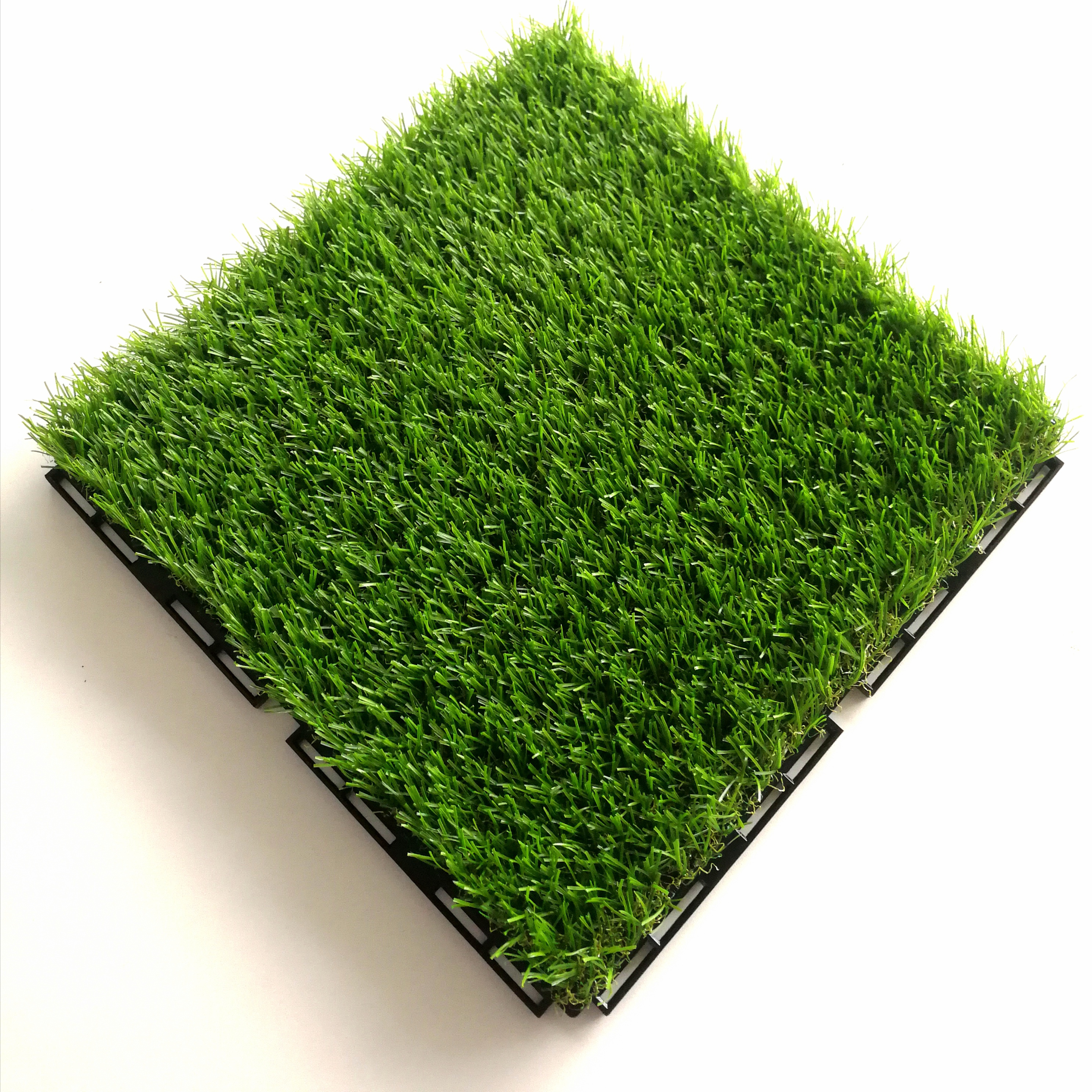 Easy install exterior landscaping Synthetic grass deck tiles Artificial grass turf  for playground