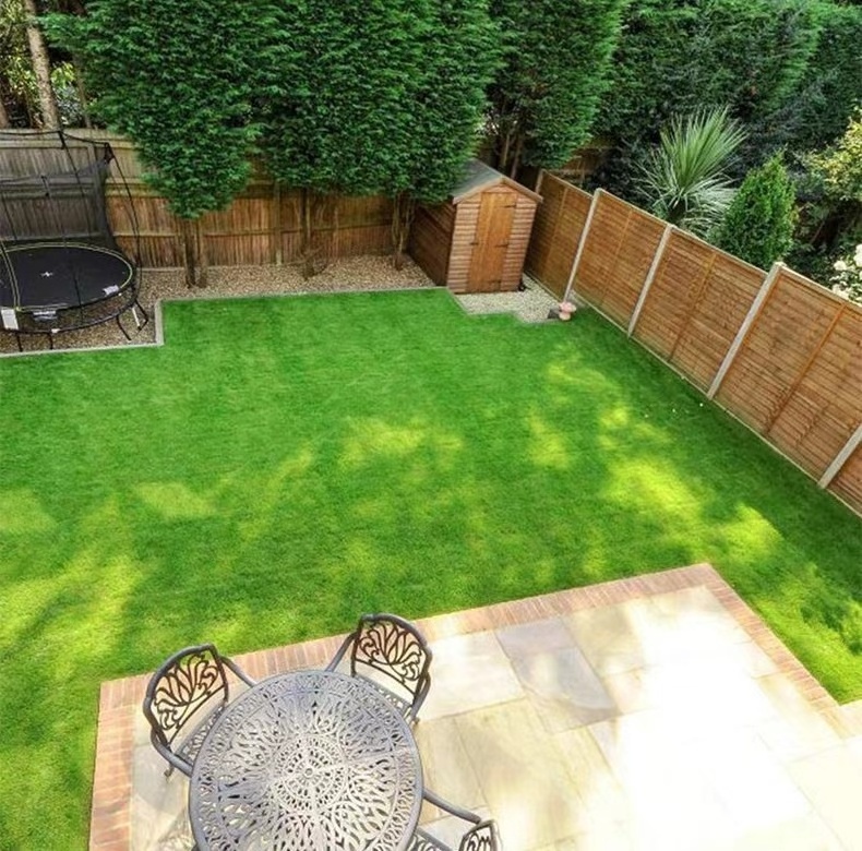 Easy install exterior landscaping Synthetic grass deck tiles Artificial grass turf  for playground