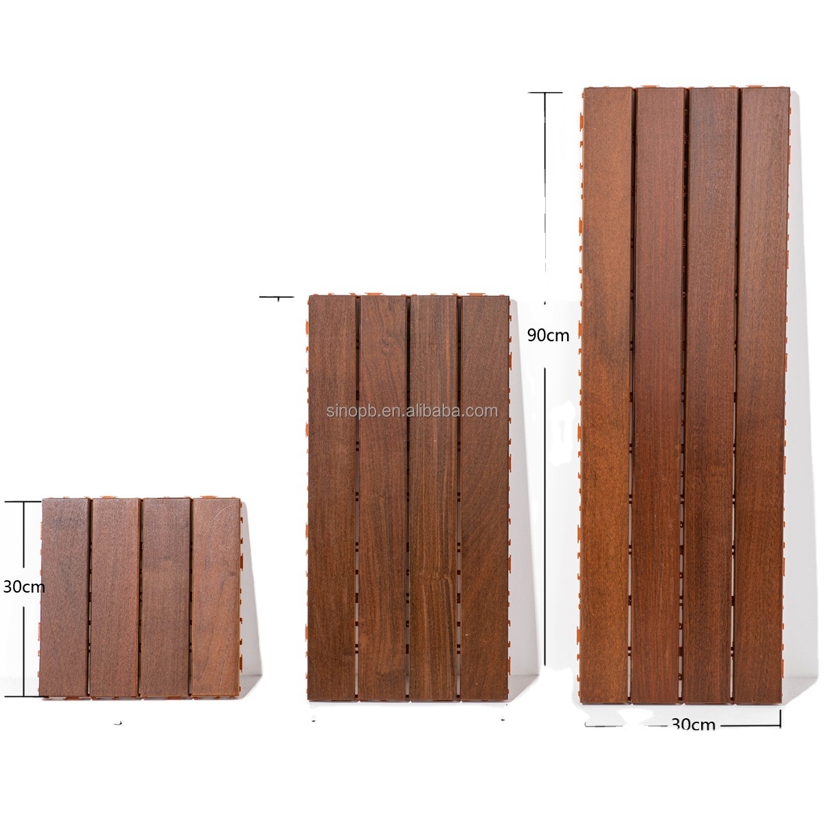 DIY luxury composite wood decking easy install WPC decking system wood floor tiles