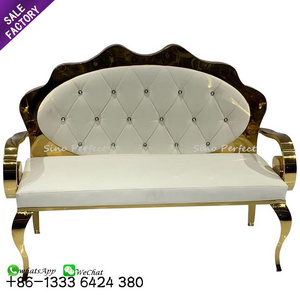 Sinoperfect Promotion Upholstered Button Tufted Stainless Steel Leisure Couches Sofa Chair Couch Living Room Sofas