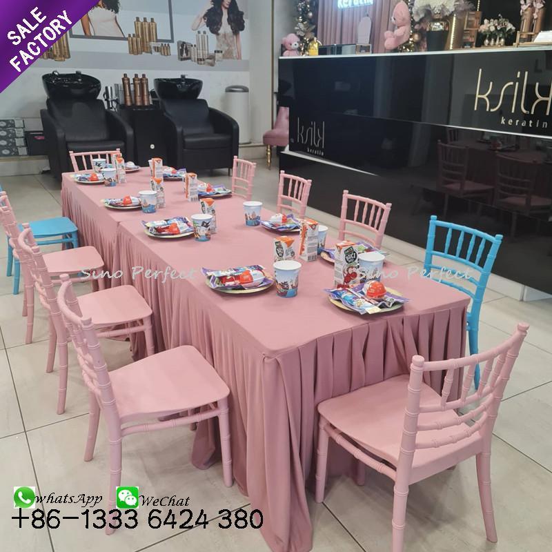 Minimalist Children Birthday Dining Furniture Clear Acrylic Furniture Kids Party Chairs And Table