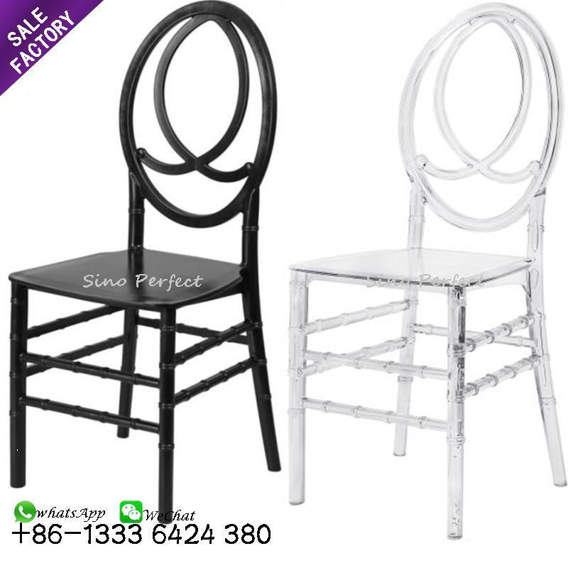 Sino Perfect Furniture Stackable Oval Back Event Wedding Dining Bar Black Ghost Acrylic Chair