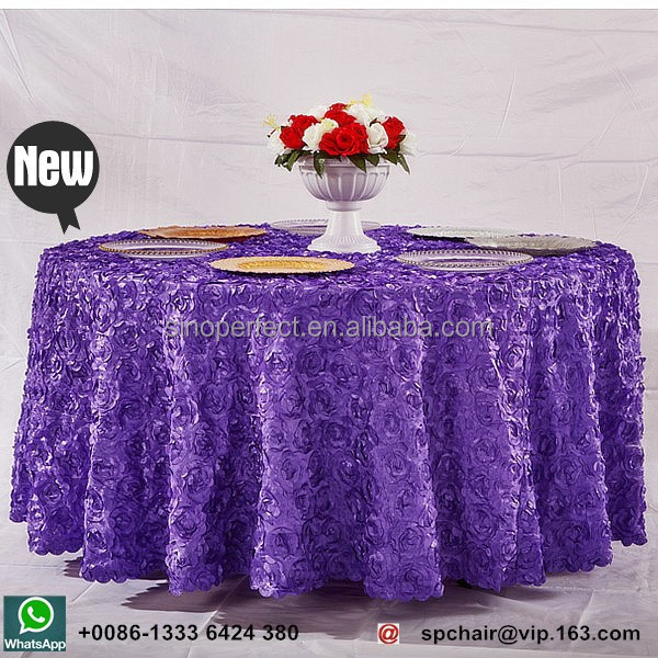 good price rosette satin table cloth