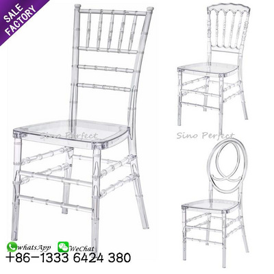 Hot sale clear napoleon wedding acrylic resin clear transparent chiavari chair