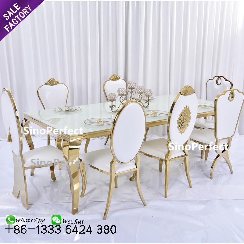 Luxury Stainless Steel Gold Metal Iron Hotel Chair Wedding Dining Chair For Banquet Hall