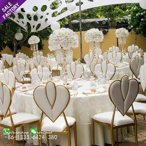 Good Quality Stacking Discounted Event Furniture Golden Stainless Steel Hotel Wedding Chair For Sale