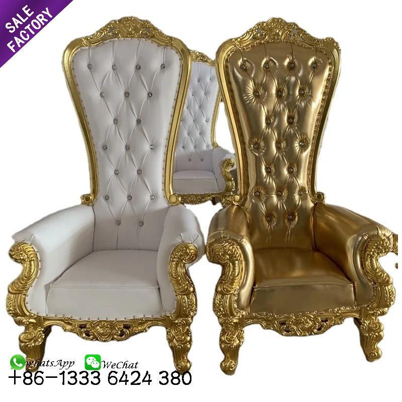 ODM Custom Durable Leather Armchair Queen Sofa High Quality King Throne Luxury Hotel Chair