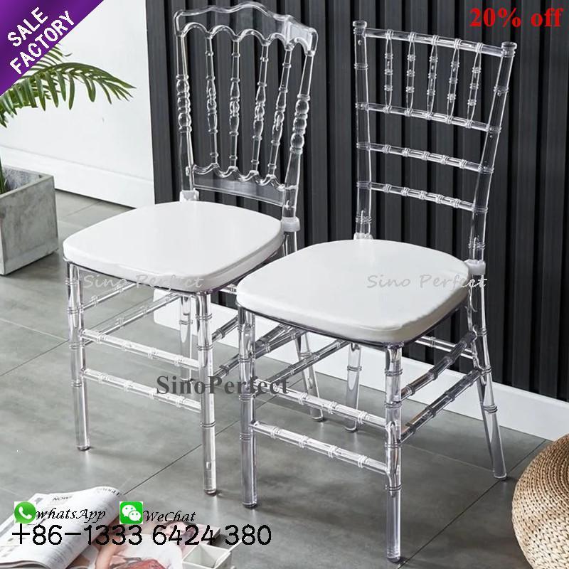 Customize Wedding Event Hotel Transparent Phoenix Clear Sillas Chivari Wholesale Cheap Luxury Tiffany Chairs