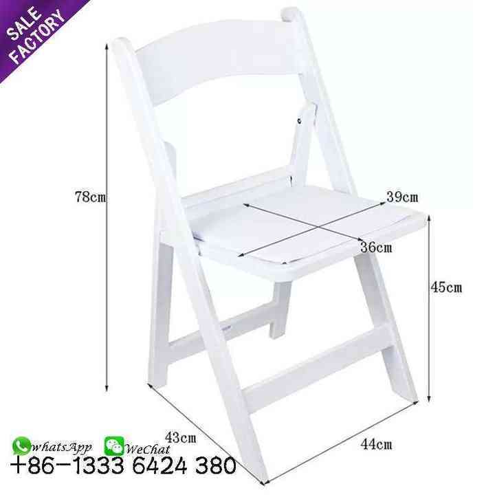 Wholesale Outdoor Garden White Padded Wimbledon Folding Resin Chair For Wedding Party