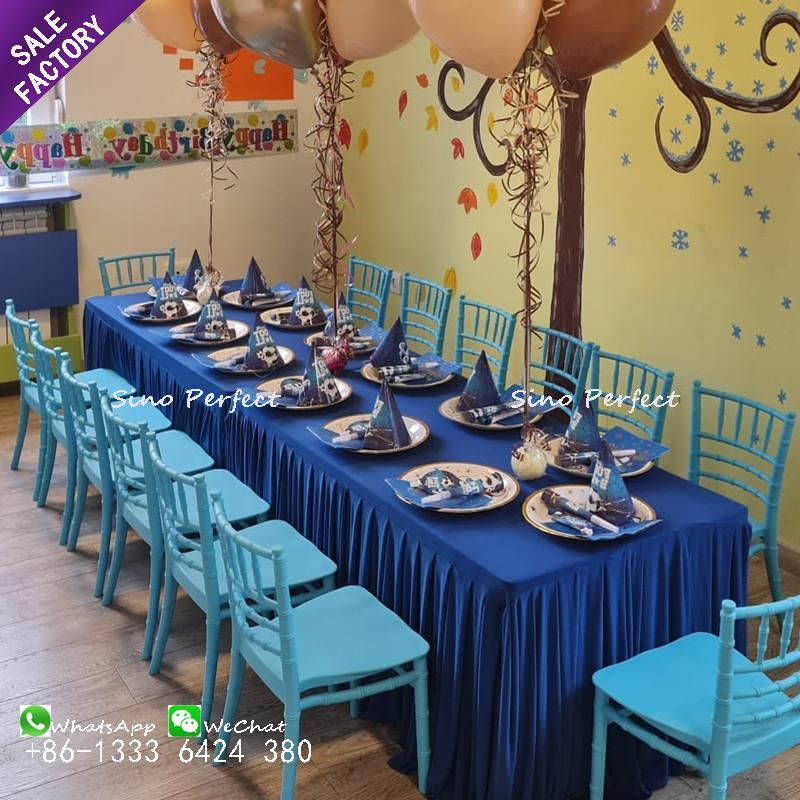 Minimalist Children Birthday Dining Furniture Clear Acrylic Furniture Kids Party Chairs And Table