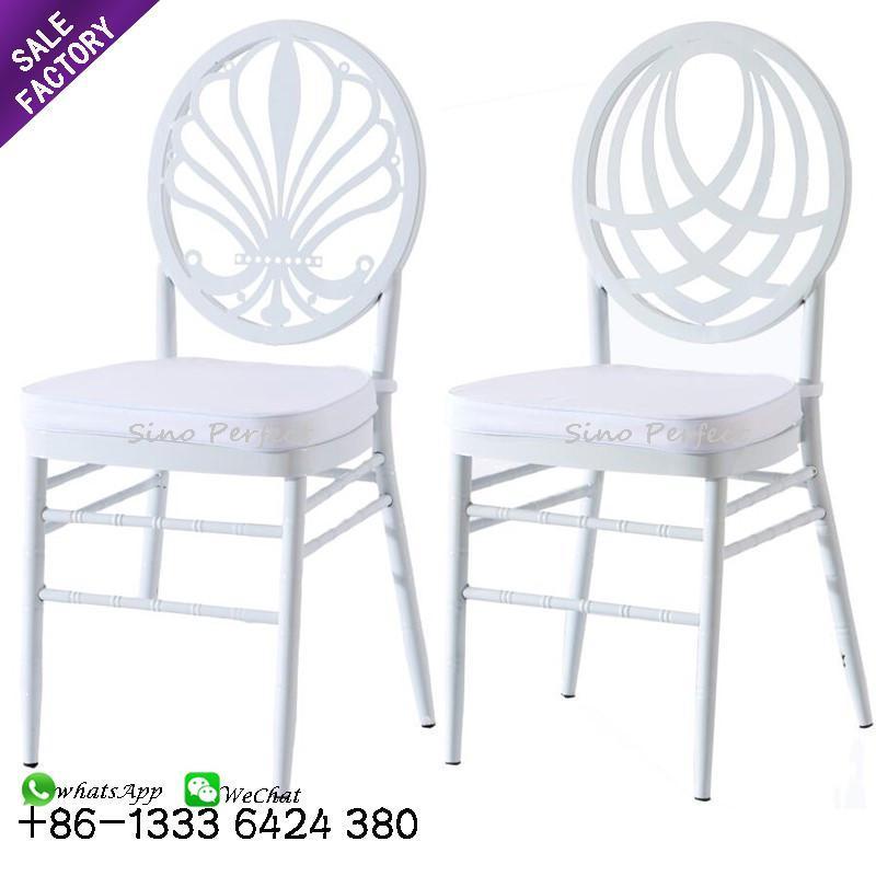 Wholesale China factory gold white metal throne wedding tiffany chiavari chairs for party